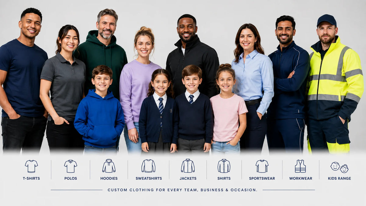 Personalised school uniform, workwear and teamwear printed and embroidered by Class Uniform
